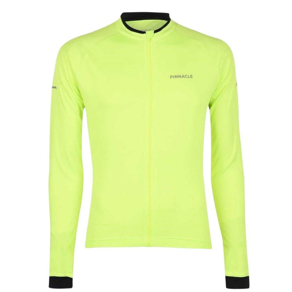 Pinnacle Mens Logo Long-Sleeved Cycling Jersey / Yellow